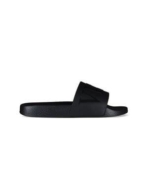 Sandalias Valentino VLTN.Goma negra.Logotipo de la firma  VLTN  en relieve en negro.Suela de goma negra.Made in Italy.
