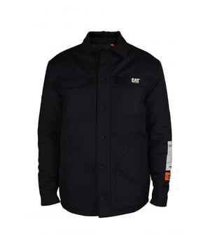 Chaqueta negra Heron Preston x Caterpillar.Logotipo CAT en los bolsillos con solapa del pecho.Parche con logotipo cosido en la manga.Cuello en punta.Cierre con botones delanteros.Dos bolsillos con solapa y botón y dos bolsillos laterales.Bolsillos interiores.Interior forrado.