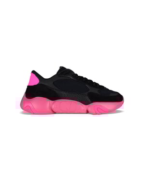 Sneakers Valentino Garavani Bubbleback en negro y rosa.Tejido con detalles de ante.Detalles reflectantes en las inserciones.Logotipo de la firma  V  en el talón.Suela de goma con el logotipo de la firma.Made in Italy.