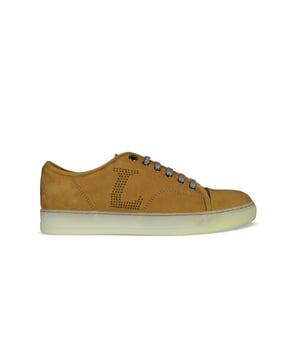 Sneakers Lanvin DBB1 en ante camel.Logotipo L perforado en el exterior.Suela de goma blanca.Punta redondeada.Cordones grises.