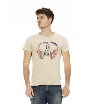 Camiseta De Manga Corta Con Cuello Redondo. Estampado frontal.