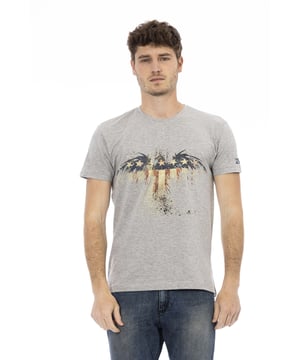 Camiseta De Manga Corta Con Cuello Redondo. Estampado frontal.