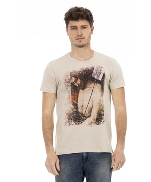 Camiseta De Manga Corta Con Cuello Redondo. Estampado frontal.