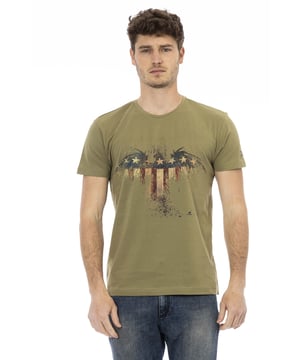 Camiseta De Manga Corta Con Cuello Redondo. Estampado frontal.