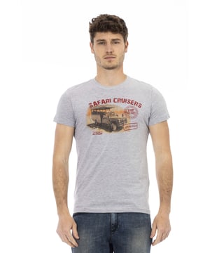 Camiseta De Manga Corta Con Cuello Redondo. Estampado frontal.