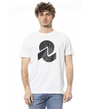 Camiseta De Manga Corta Con Cuello Redondo. Estampado con logo frontal.