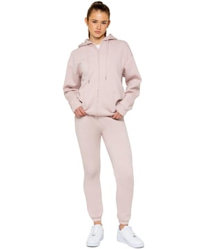 Enzo Womens Oversized Hoodie Tracksuit Set. Pullover Sweatshirt With Hood And Sweatpants Joggers Set. Oversized Hoodie And Regular Fit Joggers With Cuffed Design And Brushed Back Inner Fleece. Oversized Relaxed Fit For Casual Wear. Essential Loungewear Tracksuit.