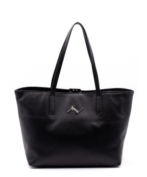 Bolso bandolera para mujer. El cierre es con botón magnético. Los bolsillos internos son dos con cremallera y dos abiertos. Los bolsillos externos están ausentes. Falta la correa para el hombro. El mango es de cuero. Hay un compartimento interno. El material exterior es 100% Piel Auténtica. Internamente es 100% Poliéster. Medidas: 32x26x17 cm. Producto de moda