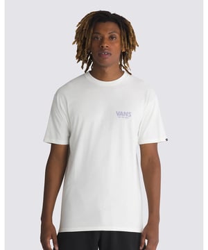 The Stay Cool T-Shirt is a short sleeve crewneck tee made from a heavier weight cotton and features the Vans logo on the front and a graphic of a reaper enjoying the pool with a cold one on the back. 100% Cotton fabric Short sleeve crew neck T-shirt Screenprinted graphic Classic fit Model wearing size Medium