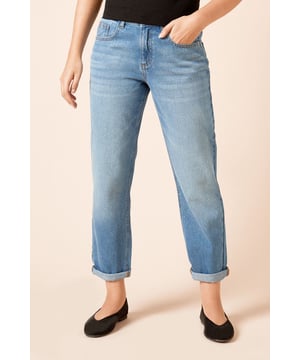 Relaxed boyfriend fit for effortless style
        Ankle-grazer length with fold-up cuffs
        Classic five-pocket design
        Versatile mid-wash denim
        Belt loops for accessorising options
    
    Embrace laid-back chic with these Dorothy Perkins Boyfriend Ankle Grazer Fold Up Jeans. The relaxed fit offers comfort without compromising on style, perfect for the fashion-conscious woman who values both trends and ease. The ankle-grazer length with fold-up cuffs adds a contemporary twist, allowing you to customise your look. Pair with a crisp white tee and trainers for a casual brunch date, or dress up with a flowy blouse and ballet flats for a baby shower. The versatile mid-wash denim effortlessly transitions from day to night, making these jeans a wardrobe staple. Whether you're running errands or meeting friends for coffee, these jeans offer the perfect blend of comfort and style for the modern woman who's always on the go.