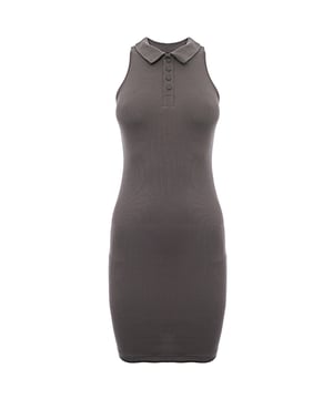 Main: 100% Cotton. The Dr Denim ribbed bodycon dress with collar detail is a chic and versatile piece that's perfect for any wardrobe. Its ribbed jersey material offers both comfort and a flattering fit, hugging the body in all the right places. The spread collar and partial button placket add a touch of sophistication, making it suitable for both casual and more formal settings. Whether you're heading to the office or out for an evening event, this dress is sure to make a statement. For those interested in sustainable fashion, it's worth noting that Dr Denim is known for their commitment to simple Scandinavian styling and quality materials.