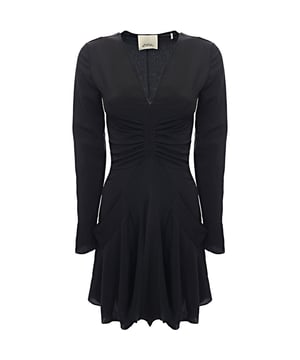 73% triacetate, 27% polyester Isabel Marant's 'Usmara' mini dress is made from lightweight crepe that's gathered at the bust and softly pleated along the asymmetric hem, creating such beautiful texture and movement