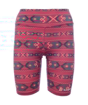 76% Polyester &amp; 24% Elastane. High rise shorts with an elastic waist and logo print to hem. In a bodycon fit