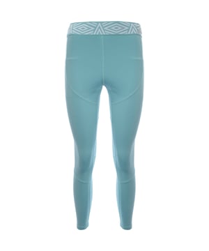 Main: 82% Polyester, Main: 18% Elastane. The Umbro co-ord jacquard waist leggings in teal are a stylish and comfortable choice for anyone looking to add a splash of color and pattern to their wardrobe. The fun pattern detail on the waistband adds a unique touch that sets these leggings apart from the rest. Whether you're hitting the gym or just running errands, these leggings are sure to turn heads and keep you feeling confident and fashionable. With a history of blending sport with street style, Umbro continues to be a go-to for trendy athleisure wear.