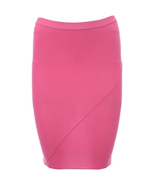 92% cupro, 8% elastane. Semi-sheer paneled stretch cupro jersey skirt. With an elasticated waistband and mesh lining