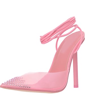 Lining: 100% Polyurethane, Sole: 100% Rubber, Upper: 100% Polyvinylchloride Public Desire Womens Baylah Heel Shoes In Pink