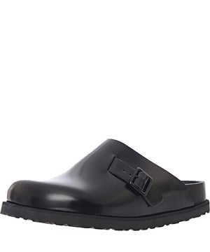 Upper: leather
Lining: leather
Sole: leather insole, rubber sole. Step into luxury with the BIRKENSTOCK X 1774 NIAMEY loafers. These slip-on, backless loafers feature a sleek and shiny leather upper, offering a sophisticated look that effortlessly complements any outfit. The leather lining ensures a comfortable fit, while the leather insole provides added cushioning for all-day wear. The durable rubber sole offers excellent grip and stability, making these loafers perfect for both casual and formal occasions. Elevate your footwear collection with these stylish and versatile loafers.