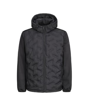 Chaqueta híbrida Heat Jack & Jones en color negro.