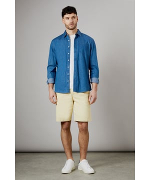 Premium Chino Short from Maine. An essential item in every man's wardrobe when the sun's out, chino shorts are the smart-casual answer to summer dressing. Made from a premium fabrication for a long-lasting soft feel.