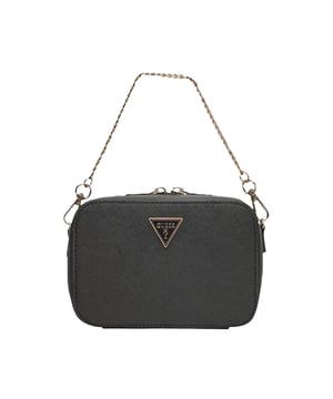 Slingtasche Guess Mini Triangle Damen Schwarz Polyurethan. Authentisches Gepäck von der Marke Guess - Streetwear/Sportswear-Design von Guess - Guess für Frauen, modisch und perfekt für den Alltag - Die schwarze Slingtasche von Guess lässt sich hervorragend mit Ihrer restlichen Garderobe kombinieren - Bequemes Polyurethanmaterial - klassisch - Mini Triangle -
