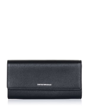 100% cuero; billetera Emporio Armani; Modelo: Y3H305/H351E 81386; Fabricado de alta calidad; 100% cuero; Cierre de solapa con botón a presión; Dos compartimentos interiores grandes, un compartimento para monedas con cremallera, 6 ranuras para tarjetas; detalles del logo de Emporio Armani.