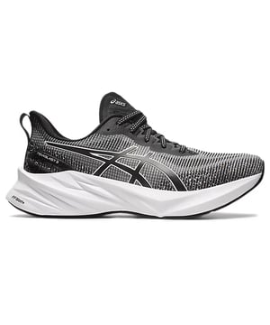 The Asics Novablast 3 LE Men's Black Running Shoes are designed to provide superior comfort, support, and performance for runners who demand the best. These shoes are built for a responsive, cushioned ride with an eye-catching style that blends athletic performance with sleek design.
Key Features:
Fuzegel Technology: 

The Novablast 3 LE features Asics' Fuzegel technology, which offers an ultra-responsive, cushioned feel with each stride. This helps provide a bouncy and energizing run while reducing impact on joints.

Mesh Upper: 

The breathable mesh upper ensures optimal airflow, keeping your feet cool and dry even during long runs. It also provides a snug yet flexible fit.

Trusstic System Technology: 

This system enhances stability and support, allowing for smoother transitions from heel to toe while minimizing weight for a lighter feel.

AHAR Outsole: 

The high-abrasion rubber outsole (AHAR) provides exceptional durability and traction, making the Novablast 3 LE suitable for both indoor and outdoor running.

Reflective Details: 

For increased visibility in low-light conditions, reflective details are incorporated into the design, ensuring safety during night-time runs.

Lightweight Design: 

With a lightweight structure, the Novablast 3 LE reduces foot fatigue and promotes quicker movements, ideal for speed work or longer distances.

Sleek Aesthetic: 

The black colorway with subtle design details offers a modern and stylish look that’s versatile enough to match any running gear.

Perfect for both casual joggers and competitive runners, the Asics Novablast 3 LE offers a perfect combination of performance, comfort, and style. Whether you’re training for a race or just looking for a reliable everyday running shoe, the Novablast 3 LE will help you go the distance.