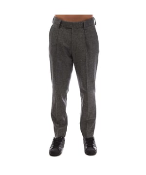 Mens BOSS T-Peet Trousers in grey.- Button  hook eye and zip fastening.- Side pockets.- Belt loops.- Pleat front.- 71% Virgin Wool  17% Polyamide  11% Silk  1% Elastane.- Ref.: 50459054030