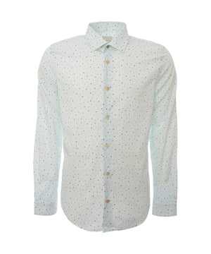 This super-slim-fit shirt in baby blue is sleek and modern. Made from 100% cotton, it offers a soft, breathable fabric and a tailored silhouette, suitable for both formal and casual occasions. The baby blue hue adds a fresh, sophisticated touch.