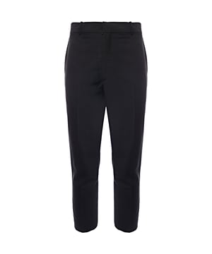 Material: 75% Wool, 25% Mohair. Tailored trousers in black selvedge mohair. The trousers feature two side pockets and two pockets on the back. Finished with a concealed zip and hook fastening.