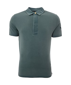 Crafted from 100% organic cotton, the Paul Smith Menâ€™s Regular-Fit Short-Sleeve Polo Shirt in green offers a classic design with a two-button placket, ribbed collar, and cuffs. The signature Paul Smith logo tab adds a stylish and sustainable touch to your casual wardrobe. Here's the size guide: