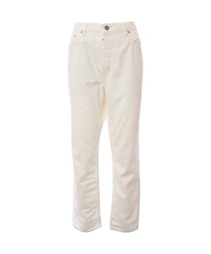 Main: 100% Cotton. The AllSaints Jack cropped tapered jeans in white are a stylish and versatile addition to any wardrobe. Their sleek design and crisp white color make them perfect for a variety of occasions, from casual outings to more dressed-up events. The tapered fit offers a modern silhouette, while the cropped length is ideal for showcasing your favorite footwear. Whether paired with a simple t-shirt or a smart blazer, these jeans are sure to make a statement.