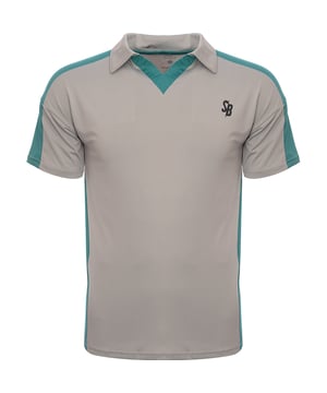 Main: 100% Polyester. Imagine hitting the field or the streets in a stylish South Beach short-sleeved football jersey t-shirt. The cool grey and blue hues blend seamlessly, offering a look that's both sporty and chic. The small logo on the front adds a touch of class without overwhelming the design, and the collar gives it a smart, polished edge. It's the perfect way to make a statement while keeping things casual and comfortable.