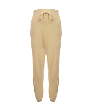 Body: 100% AcrylicExperience ultimate comfort with the M Lounge relaxed knitted joggers co-ord in a soft cream hue. Crafted from 100% acrylic, these joggers offer a cozy and warm feel, perfect for lounging at home or casual outings. The relaxed fit ensures maximum comfort and ease of movement, while the knitted texture adds a touch of sophistication to your loungewear collection. Pair these joggers with the matching top for a coordinated and stylish look. Whether you?re relaxing or running errands, these joggers are your go-to choice for comfort and style.