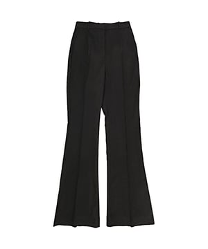 100% Virgin Wool Baroque-jacquard flared trousers in a tailored design with a pressed crease. Hook and zip fly fastening, two side inset pockets and signature Medusa Head buttons