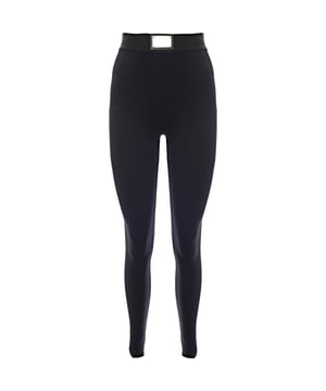 86% Polyamide, 14% Elastane These high-rise leggings feature an elasticated waistband and front logo plaque