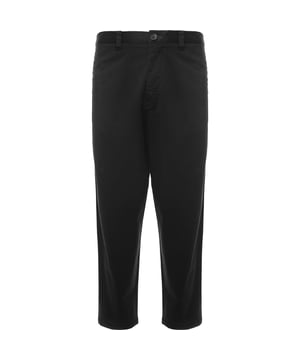 Made with a blend of 50% organically grown cotton, 48% cotton, and 2% elastane, the Paul Smith Men's Mid-Fit Zebra Chinos in navy offer comfort and flexibility. These chinos feature a slim mid-fit, an embroidered Zebra logo above the rear pocket, and tonal herringbone-twill internal trims, making them suitable for various occasions.