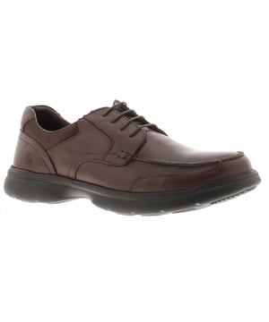 Hush Puppies Heren Smart Schoenen Hugh Leer Bruin. Leren Bovenkant. Textiel Voering. Phylon Zool. Formele Schoenen.
