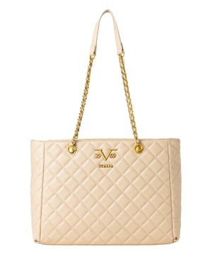 19v69 ITALIA Tasche SILVIA vereint klassische Steppoptik mit großzügigem Stauraum. Die goldenen Kettenträger und das elegante Design machen sie zum stilvollen Highlight für Büro, Stadt oder Shoppingtour.