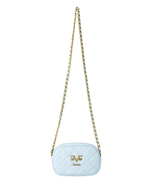 19v69 ITALIA handtas VIVI voegt een vrouwelijke touch toe aan elke outfit. Het gewatteerde ontwerp in zachtroze ontmoet een verfijnde gouden schakelketting, ideaal voor stijlvolle verschijningen met lichte bagage.