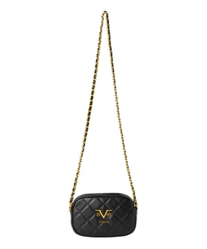 19v69 ITALIA handtas VIVI voegt een vrouwelijke touch toe aan elke outfit. Het gewatteerde ontwerp in zachtroze ontmoet een verfijnde gouden schakelketting, ideaal voor stijlvolle verschijningen met lichte bagage.