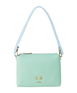 19v69 ITALIA handtas BILLIE combineert modern design met een zacht gevoel en een heldere vorm. De brede schouderriem en gouden logo-accenten maken het een stijlvol accessoire voor elke dag.