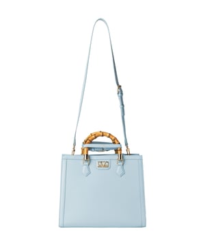 19v69 ITALIA handtas HEIDI combineert klassiek design met een moderne twist. Het bamboe handvat, de gouden details en felle kleuren maken het een stijlvolle blikvanger voor elke gelegenheid.