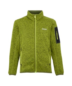 100% Polyester. Gewebe: Fleece, Strick-Effekt, meliert, Stretch. Design: Kontrast Detail, Logo. GSM (Gramm pro Quadratmeter): 250. Langärmlig. Reflektierende Leiste. Stehkragen. Bündchen: Mit Stretch. Passform: Komfortabel. Taschenart: Zwei Seitentaschen, Eine Tasche am Ärmel, Reißverschluss. Durchgehender Reißverschluss. Saum: Mit Stretch. Nachhaltigkeit: Umweltfreundlich, Aus recyceltem Material, nachhaltige Materialien. 116: 61 cm. 104: 56 cm. 158: 81,28 cm. 170-176: 90,17 cm. 146-152: 78,74 cm. 140: 73,66 cm. 128: 66 cm.