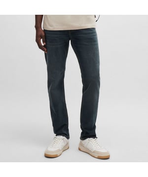 Mens BOSS Delaware Slim Fit JeansRegular-rise jeans cut to a slim fit by BOSS Menswear. Featuring an overdyed blue tone  this pair is crafted in stretch denim for comfort.- Slim fit- Regular rise- Button and zip closure- Slim leg- 5 pocket construction- Standard length- 99% Cotton  1% Elastane. Machine washable.- Ref: 50474847-408