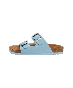 19v69 ITALIA damessandalen van SASSARI brengen stijlvol comfort in de zomer met hun all-over logo en comfortabele voetbed. De dubbele bandsluiting zorgt voor optimale ondersteuning, perfect voor warme dagen met een modieus randje.