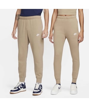 A wardrobe staple, the Nike Sportswear Club Fleece Joggers combine a classic look with the soft comfort of fleece for an elevated, everyday look that you can wear every day.

Soft Comfort

Brushed-back fleece fabric feels soft and smooth.

Joggers Style

Ribbed cuffs give you that classic joggers look and show off your kicks.

Personalised Fit

Elastic waistband with an adjustable drawcord lets you personalise the fit.

Product details

Standard fit for a relaxed, easy feel

Body: 80–82% cotton/18–20% polyester. Side pocket knuckle side/back pocket: 100% cotton. Side pocket palm side: 80% cotton/20% polyester.