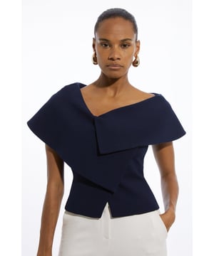 Elevate your evening looks in our top, with a fitted silhouette, an asymmetric collar, and off shoulder, bardot sleeves. Style it with tailored trousers or jeans and strappy heels for an elevated evening look, then with jeans and loafers for a more casual approach. Compact Stretch Asymmetric Collar Tailored Top High Quality Stretch Fabric Flattering Fitted Silhouette Unique Asymmetric Neckline Bardot SleevesDiscover this seasons party tops or browse the full collection of women's tops now.