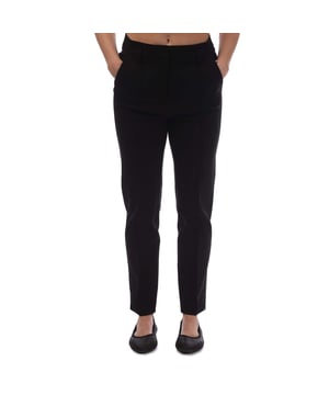 Womens Boss C_Terasy Trousers in black.- Concealed button and hook fastening at the waist.- Belt loops.- Side pockets.- High rise.- Slim fit.- 70% Viscose  21% Polyamide  9% Elastane.- Ref: 50461859001