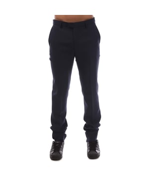Mens BOSS T-Glover3 Trousers in dark blue.- Button and double hook fastening at the waist.- Belt loops.- Side pockets.- Back pockets.- Regular fit.- 100% Virgin Wool.- Ref: 50421700402
