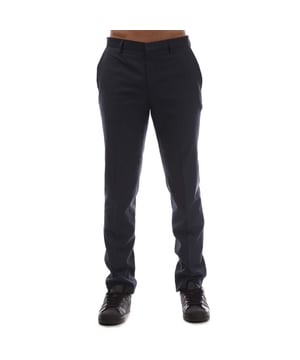Mens HUGO Getlin204 Trousers in dark blue.- Zipper and hook and eye closure.- Side pockets.- Belt loops.- Slim fit.- 100% Virgin Wool.- Ref: 50440910405